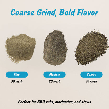 Spice Profile USDA Organic Coarse Ground Black Pepper, Lab Tested for Heavy Metals, Resealable 4 oz Pouch, Kaali Mirch, Pimienta Negra Molida