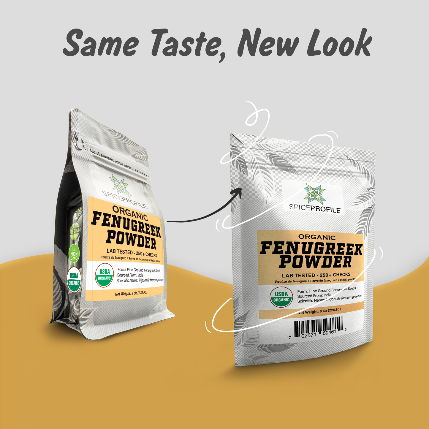 Spice Profile USDA Organic Fenugreek Powder, Lab Tested, Resealable 8 oz Pouch, Methi Ground, Polvo de Fenogreco