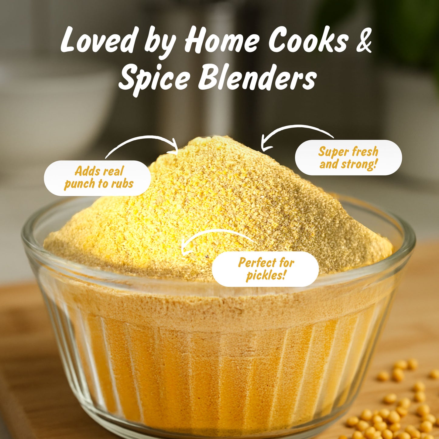 Spice Profile USDA Organic Ground Mustard, Lab Tested, Resealable 4 oz Pouch, Mostaza Amarilla Molida, Peeli Sarson