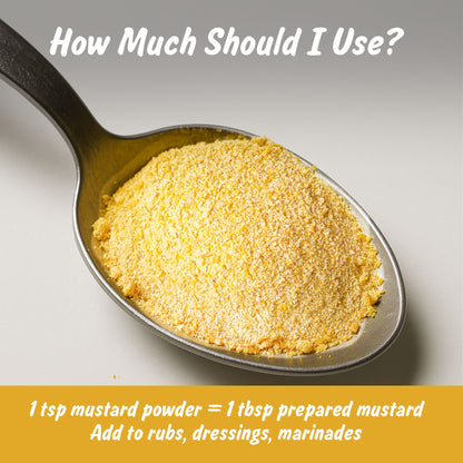 Spice Profile USDA Organic Ground Mustard, Lab Tested, Resealable 4 oz Pouch, Mostaza Amarilla Molida, Peeli Sarson
