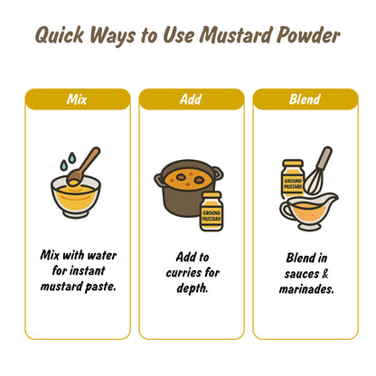 Spice Profile USDA Organic Ground Mustard, Lab Tested, Resealable 4 oz Pouch, Mostaza Amarilla Molida, Peeli Sarson