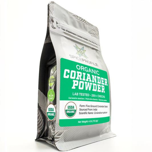 USDA Organic Coriander Powder (4 oz) – Spice Profile Freshly Ground Dhaniya & Cilantro Molido, Lab Tested for Purity