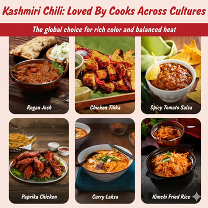 Spice Profile USDA Organic Low Heat Kashmiri Chili Powder, 4 oz, Lab Tested for Heavy Metals, Milder than Deggi Mirch Chilli, Chile rojo de Cachemira en polvo