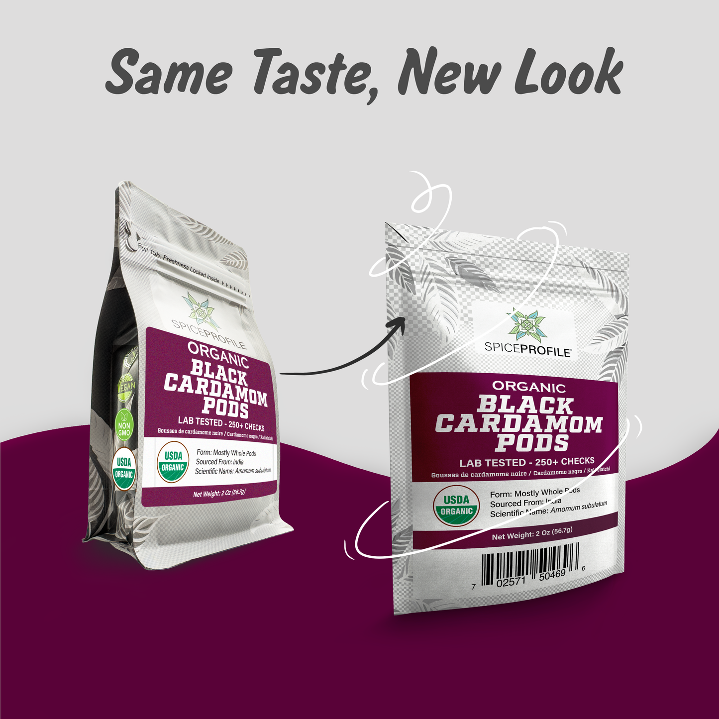 Spice Profile USDA Organic Whole Black Cardamom, 2 oz, Lab Tested for Heavy Metals, Kali Elaichi, Cardamomo Negro
