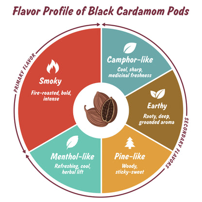 Spice Profile USDA Organic Whole Black Cardamom, 2 oz, Lab Tested for Heavy Metals, Kali Elaichi, Cardamomo Negro