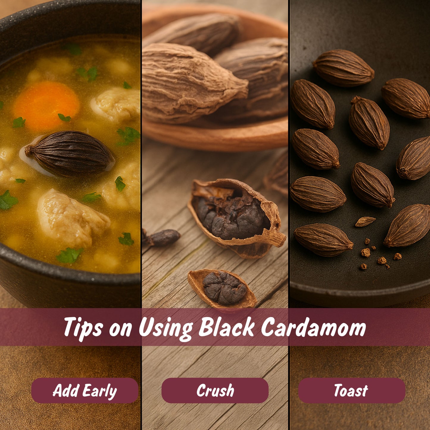 Spice Profile USDA Organic Whole Black Cardamom, 2 oz, Lab Tested for Heavy Metals, Kali Elaichi, Cardamomo Negro