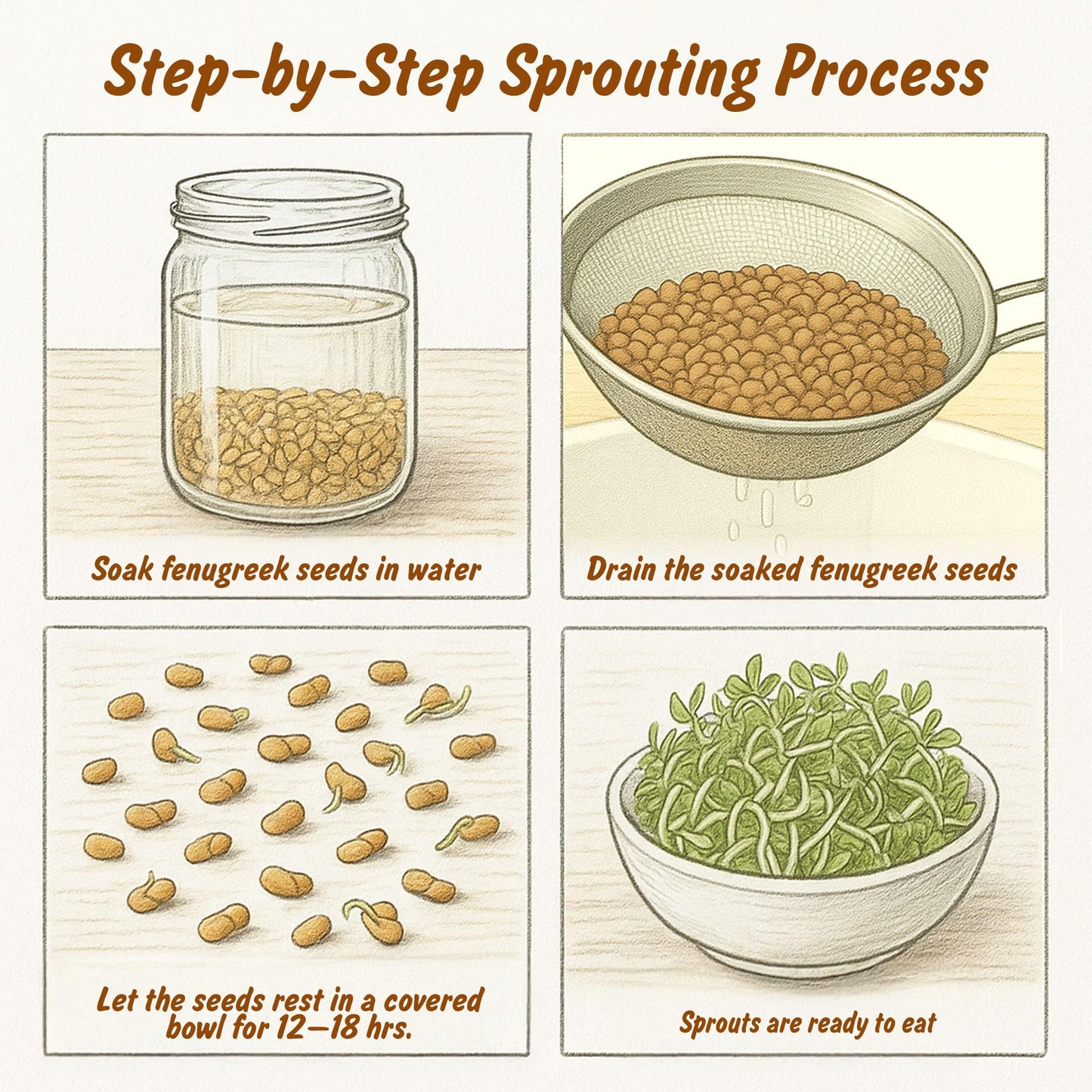 Spice Profile USDA Organic Fenugreek Seeds, Lab Tested for Heavy Metals, Resealable 8 oz Pouch, Methi, Semillas de Fenogreco