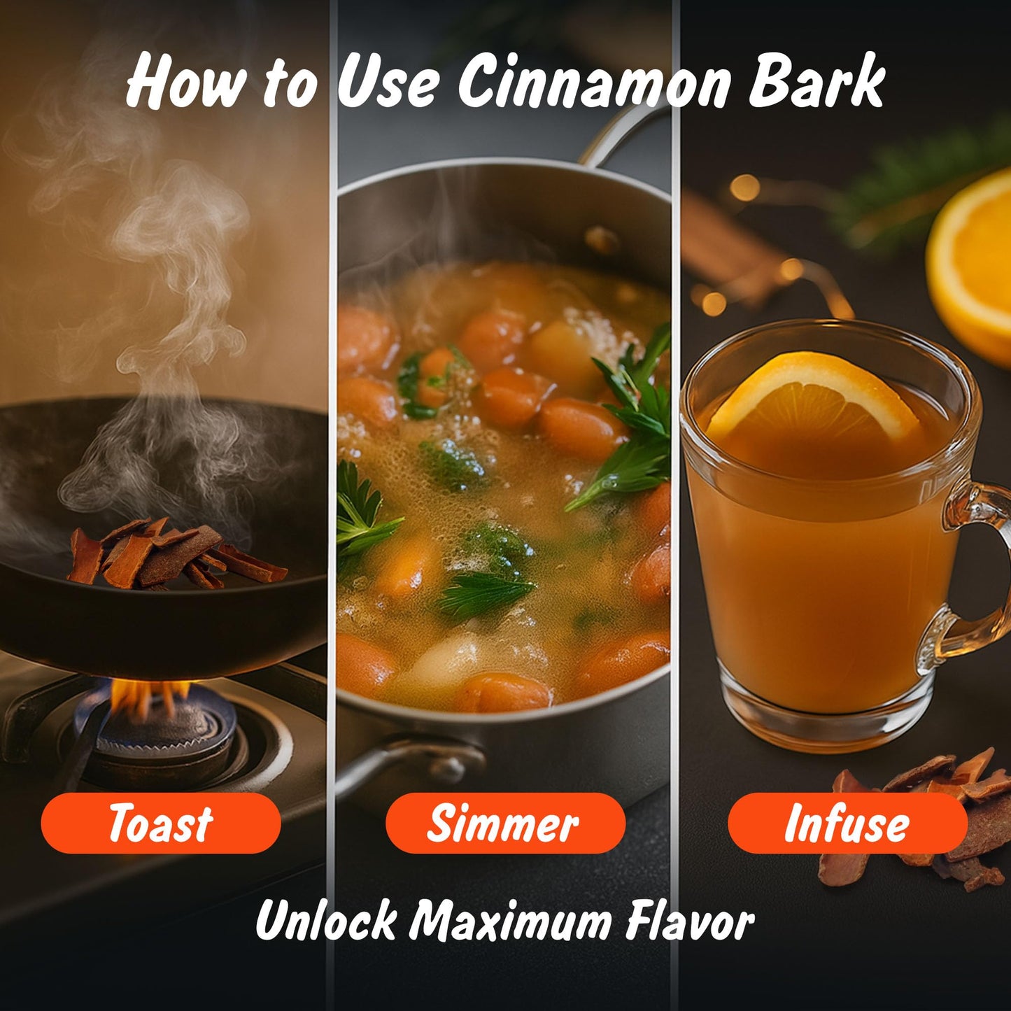 Spice Profile USDA Organic Cassia Cinnamon Stick Flat Barks (3.5oz), Lab Tested for Heavy Metals, Resealable Pouch, Dalchini, Canela Cassia