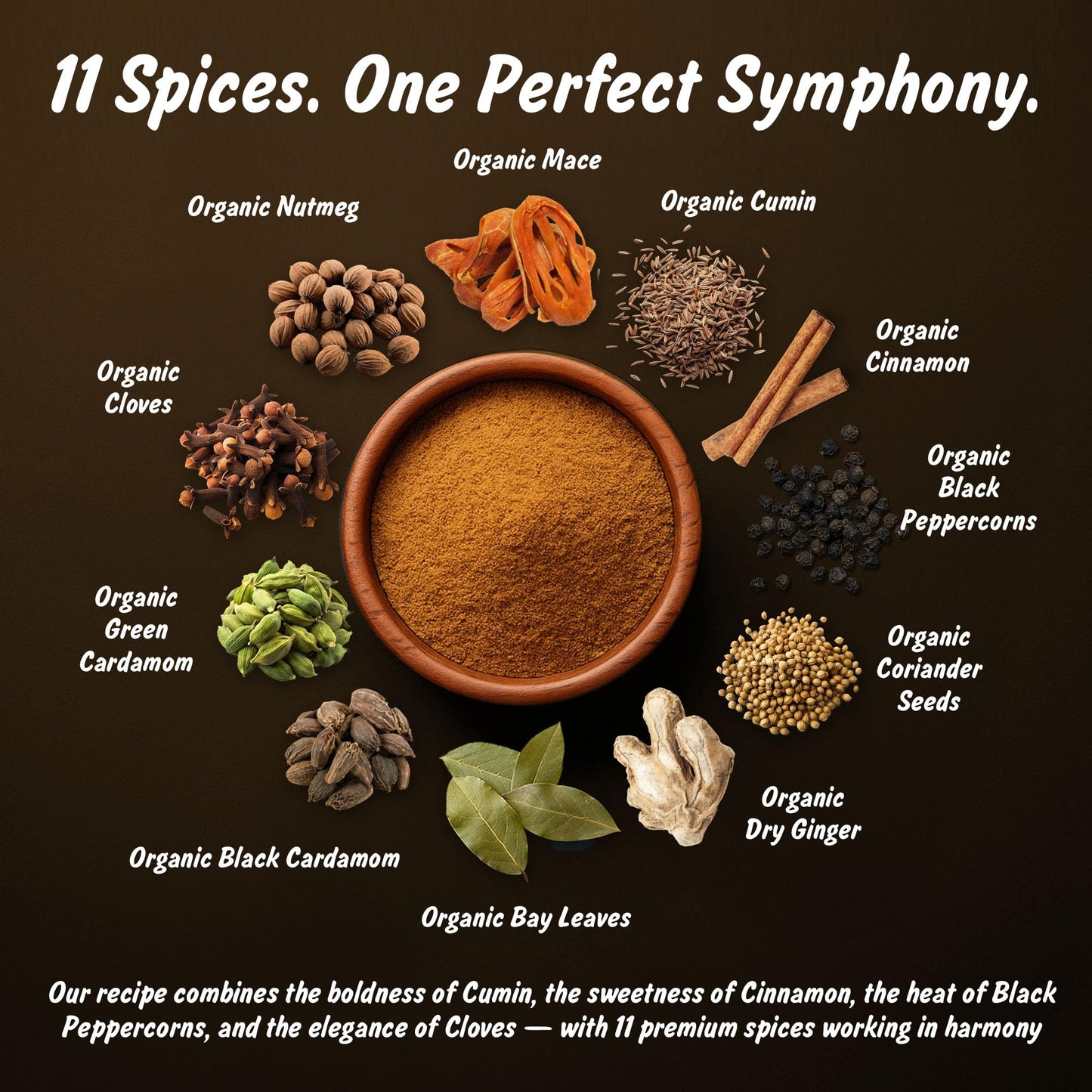 Spice Profile USDA Organic 11-Spice Garam Masala, 3 oz, Lab Tested for Heavy Metals, Salt Free, North Indian Style