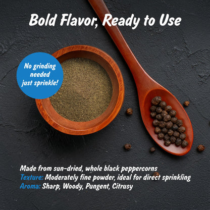 Spice Profile Organic Table Grind Black Pepper | 4 oz | Lab Tested