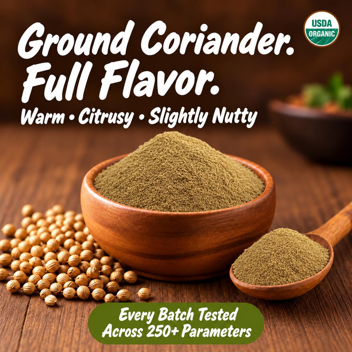 Spice Profile Organic Coriander Powder | 4 oz | Lab Tested