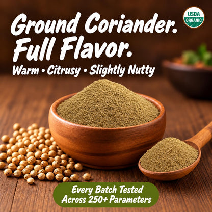 Spice Profile Organic Coriander Powder | 4 oz | Lab Tested