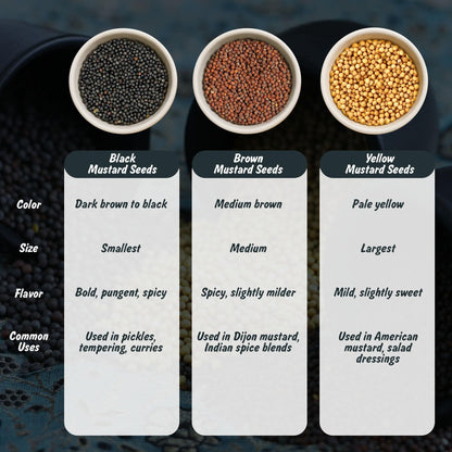Spice Profile Organic Black Mustard Seeds | 8 oz | Lab Tested