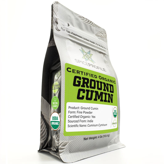 Spice Profile USDA Organic Cumin Powder, Lab Tested for Heavy Metals, Resealable 4oz Pouch, Jeera, Comino Molido