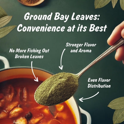 Spice Profile Organic Ground Bay Leaves | 4 oz | Lab Tested